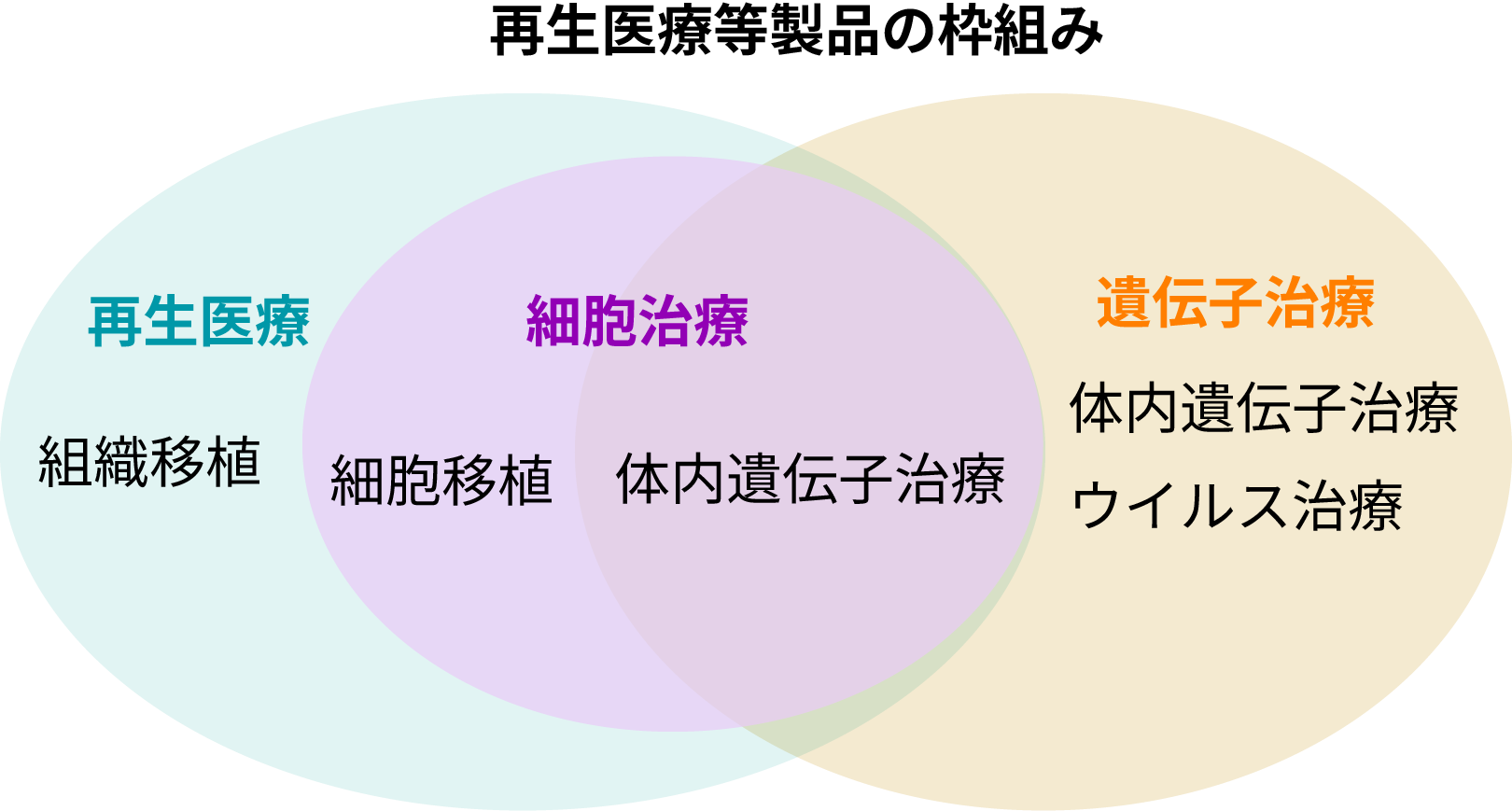 再生医療等製品の枠組み
